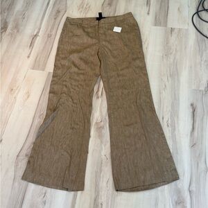 INC International Concepts Tan Linen-Silk Blend Pants